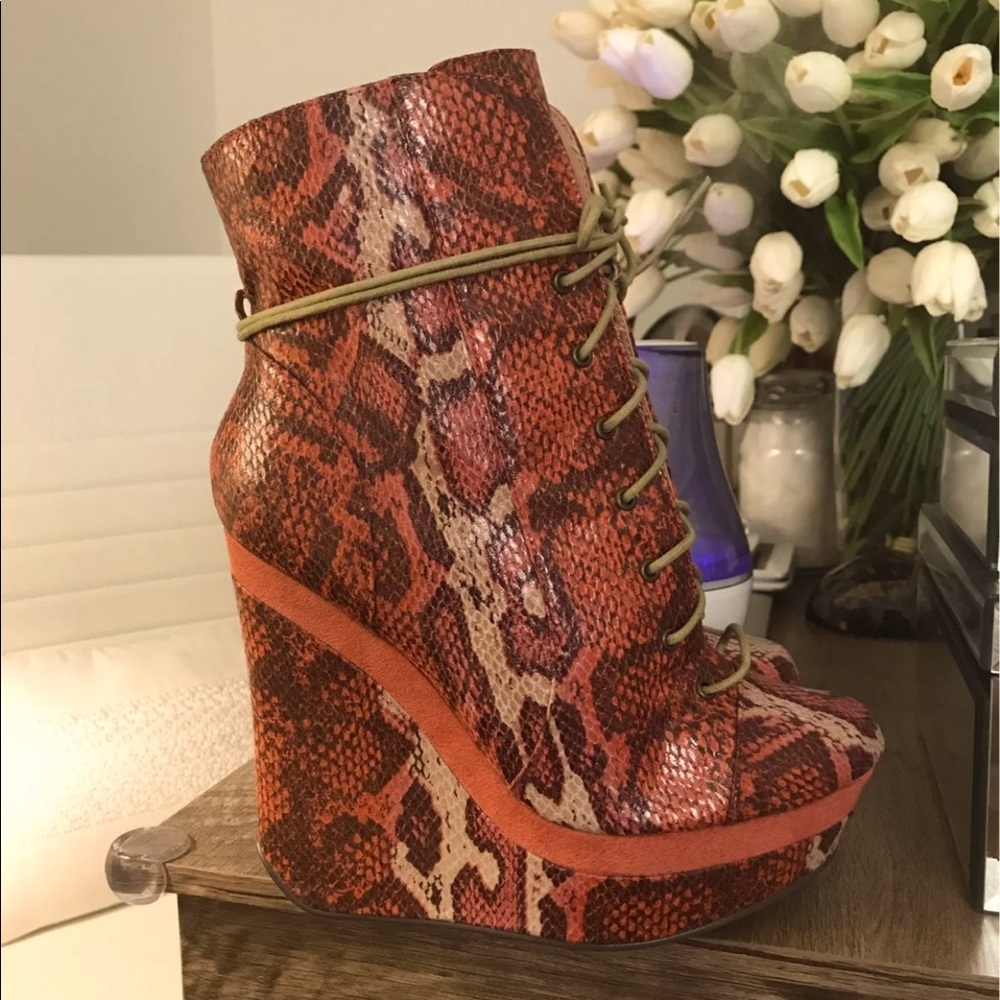 Snake Skin Booties